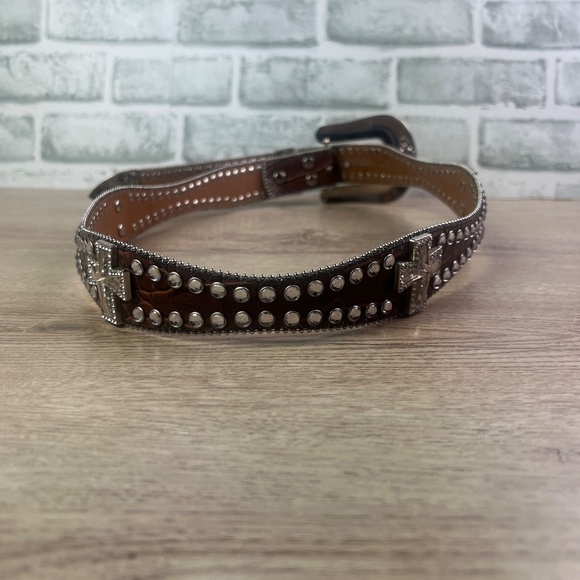 Blazin Roxx brown leather Belt - Picture 2 of 5